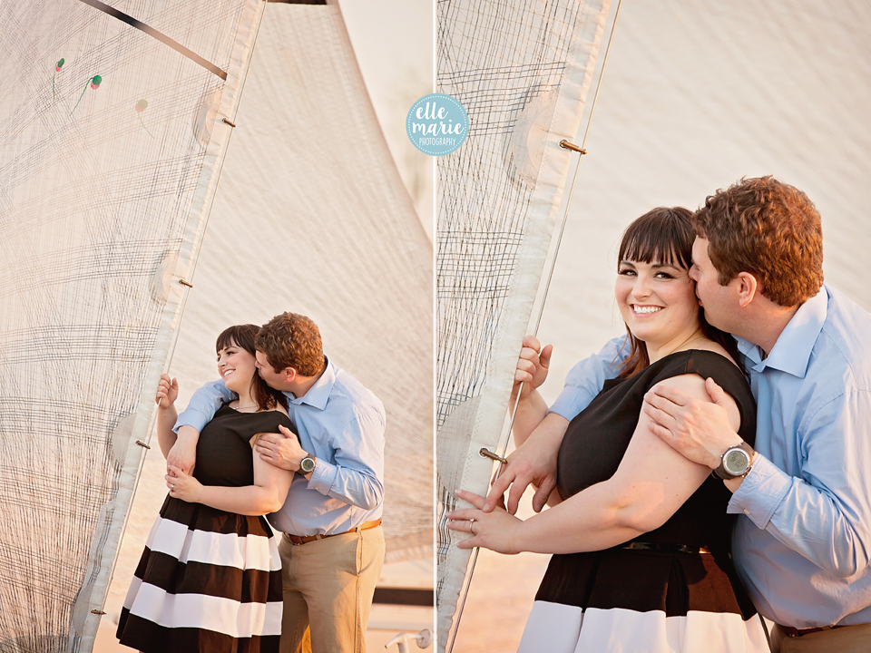 whitby sailing engagement photo