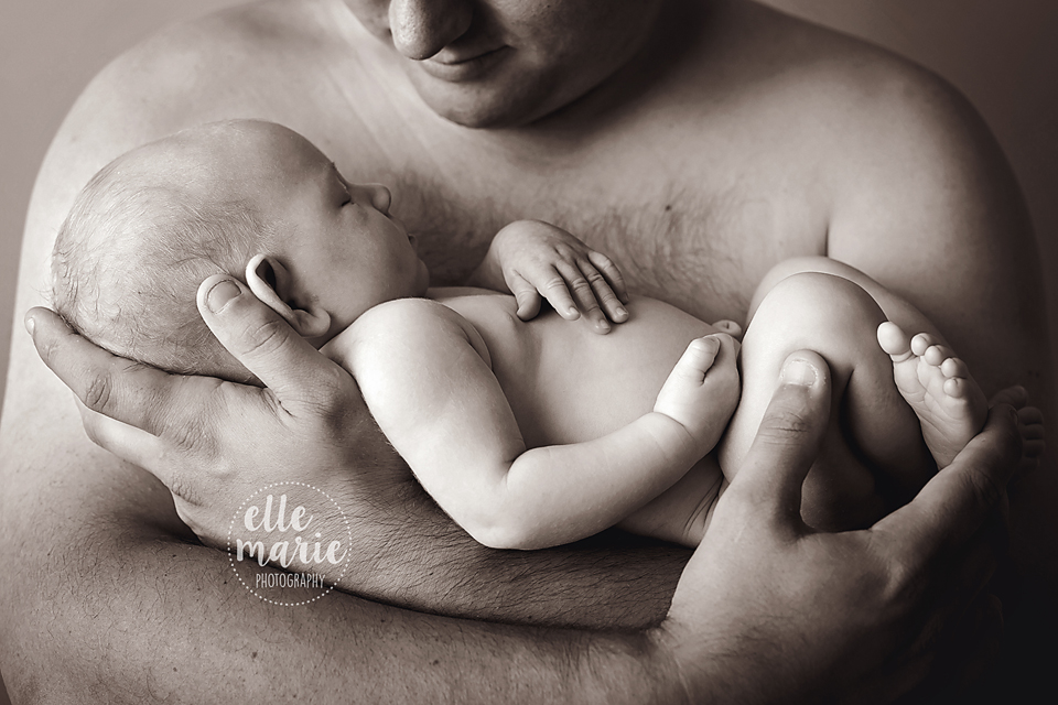 newborn with dad