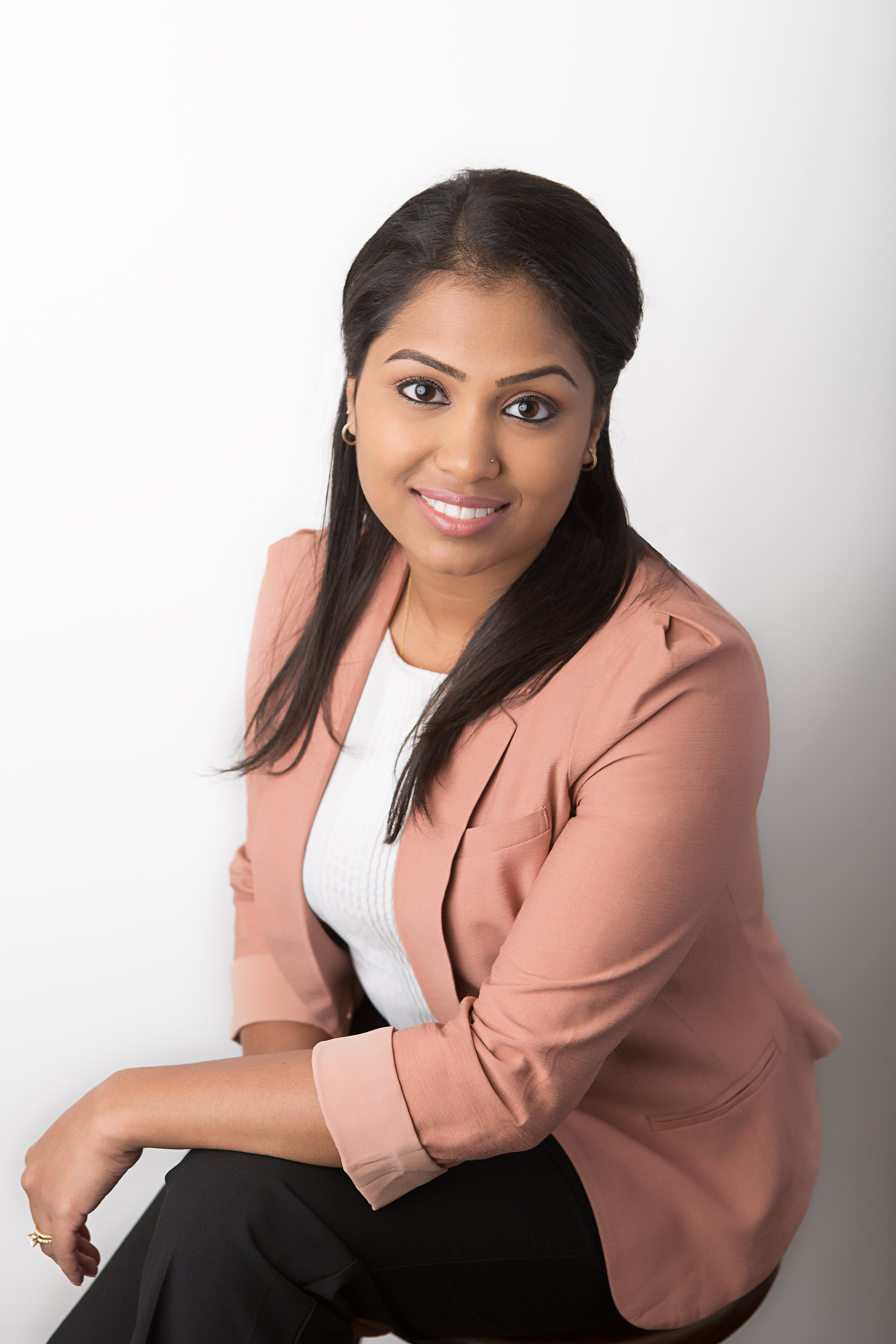 real estate headshot sitting