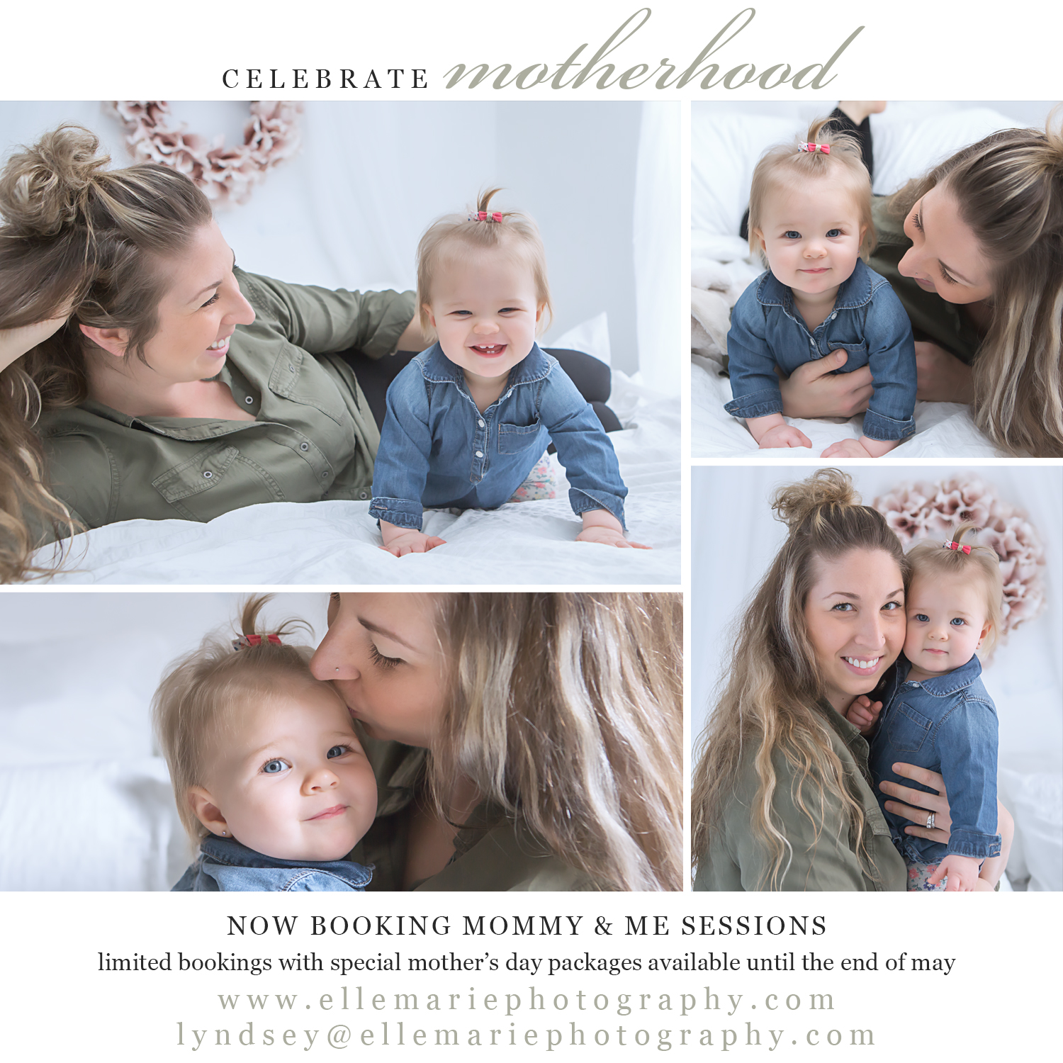 celebrate motherhood with a special portrait session for mom and her children. 