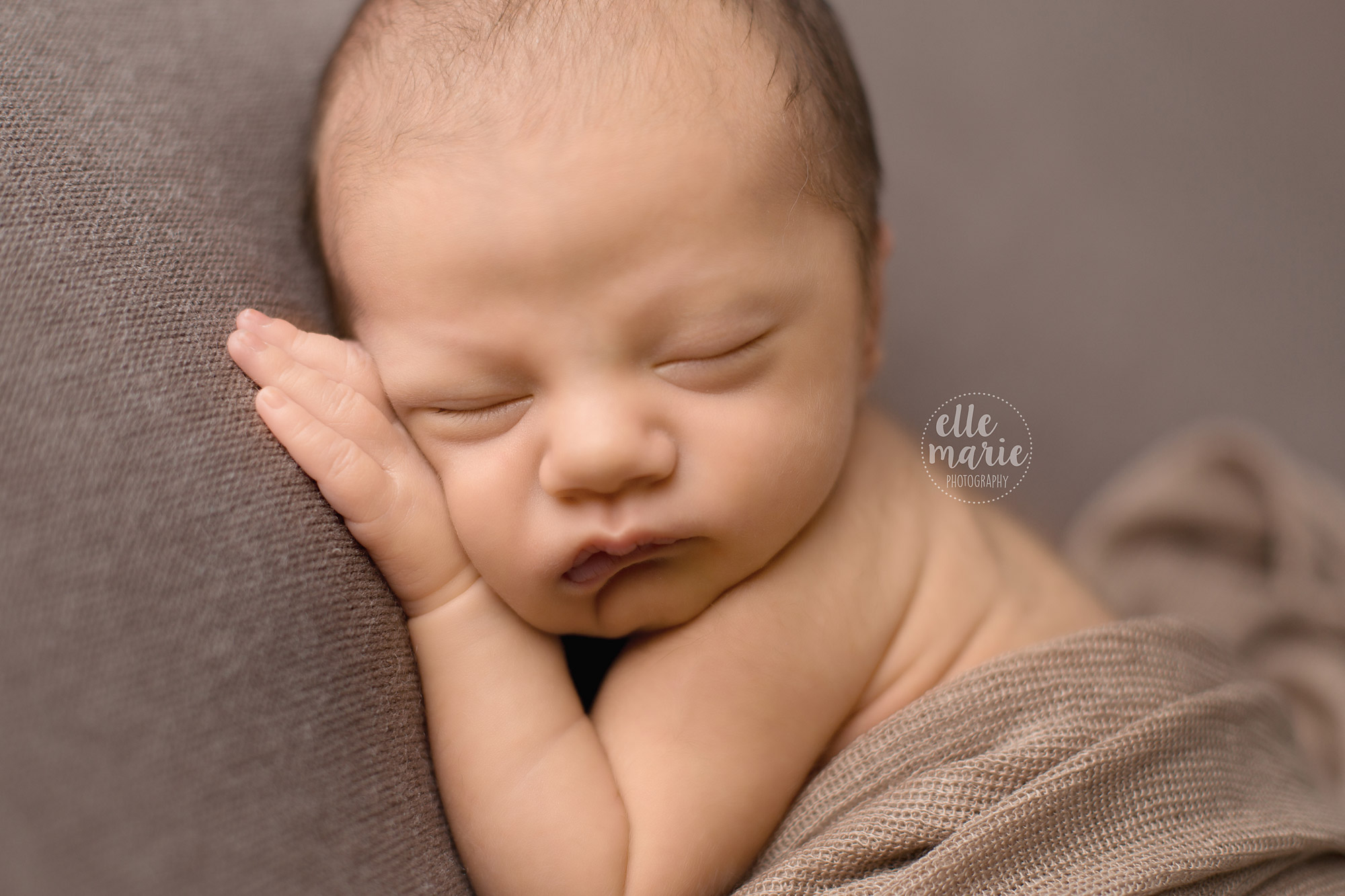 closeup of newborn baby