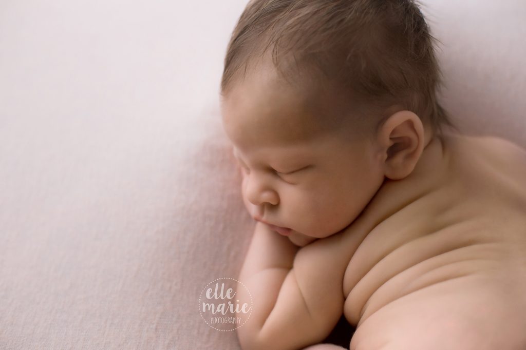 newborn baby girl side profile