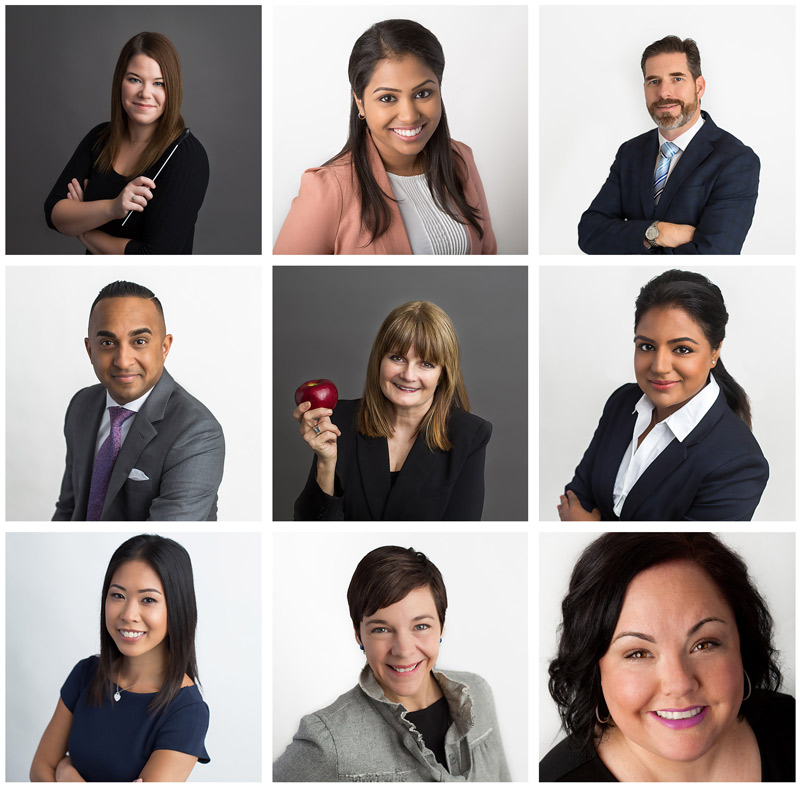 professional headshot collage