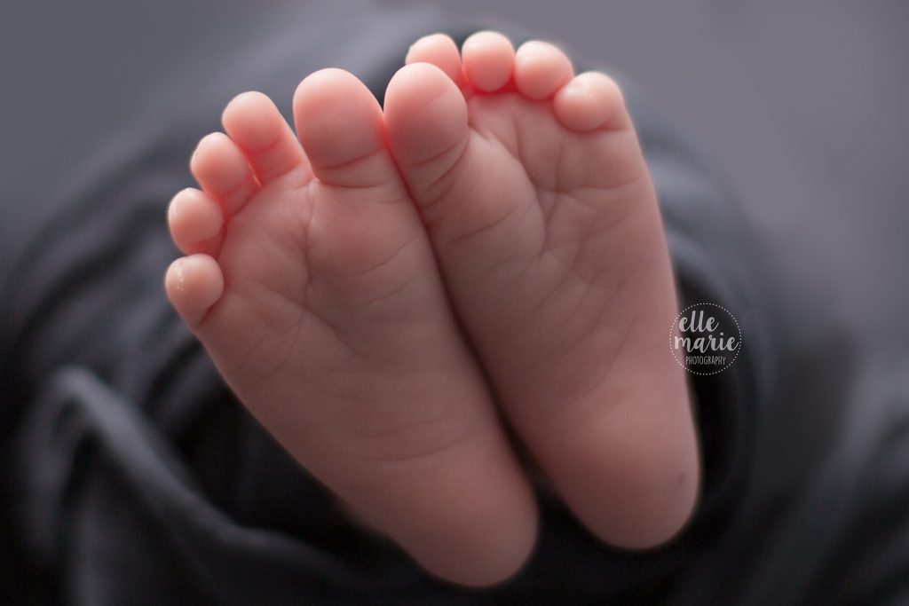 newborn baby boy close up of feet
